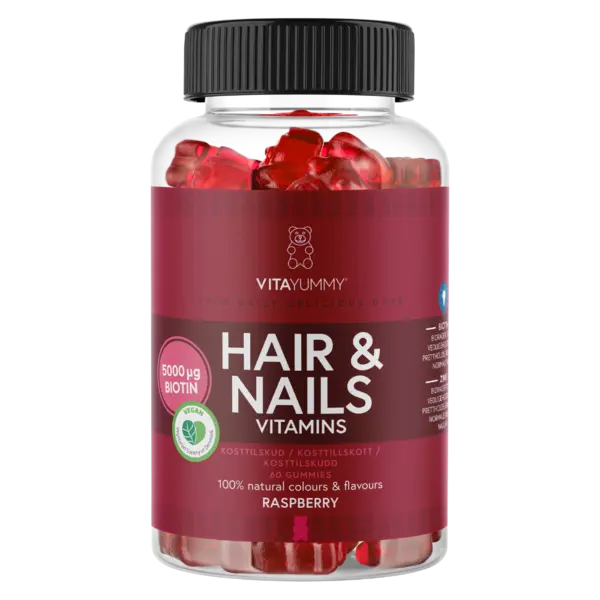 Multivitamine pentru unghii si par, 60 jeluri, Vitayummy