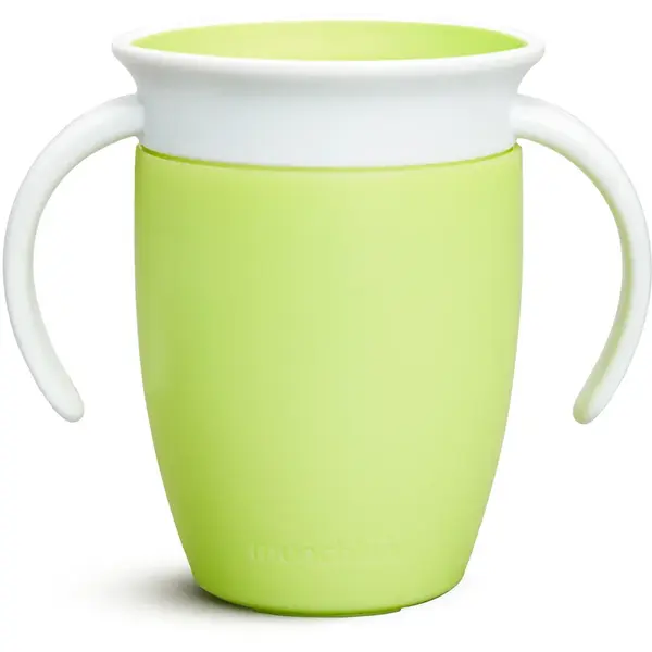 Munchkin Miracle 360° cană pentru antrenament cu mânere Green 6 m+ 207 ml