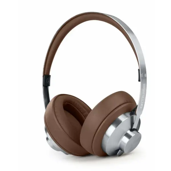 MUSE Casti MUSE, Bluetooth 5.4, ANC, Over-ear, Microfon, Maro/Argintiu, Autonomie 65h