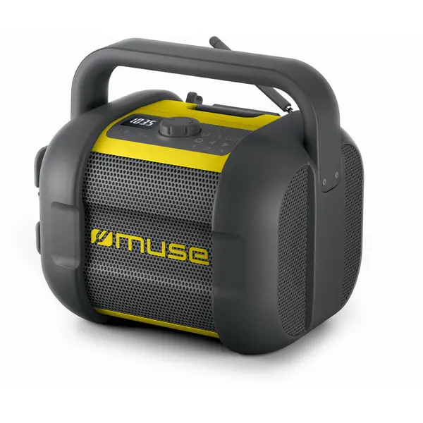 MUSE Muse M-968 BTY Jobsite Bluetooth Radio, Black/Yellow