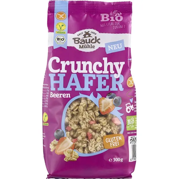 Musli crocant cu ovaz si fructe de padure fara gluten, eco - 300 g