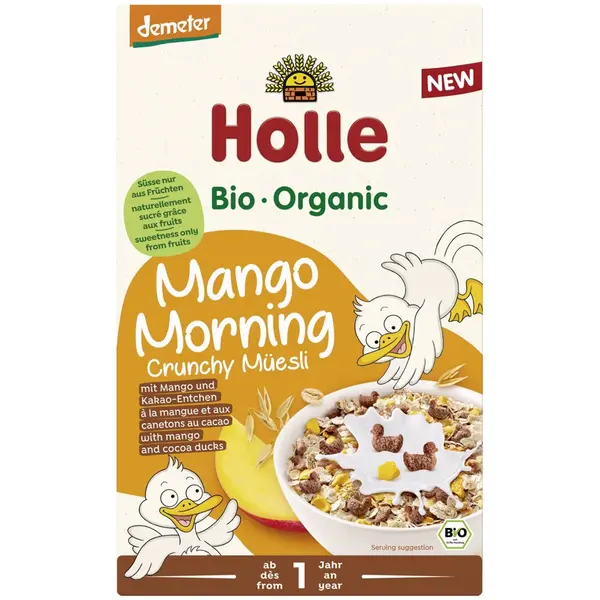 Musli crocant integral cu mango si cacao pentru copii 1an, eco - 200 g