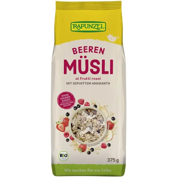 Musli cu amarant si fructe de padure fara zahar adaugat, eco - 375 g