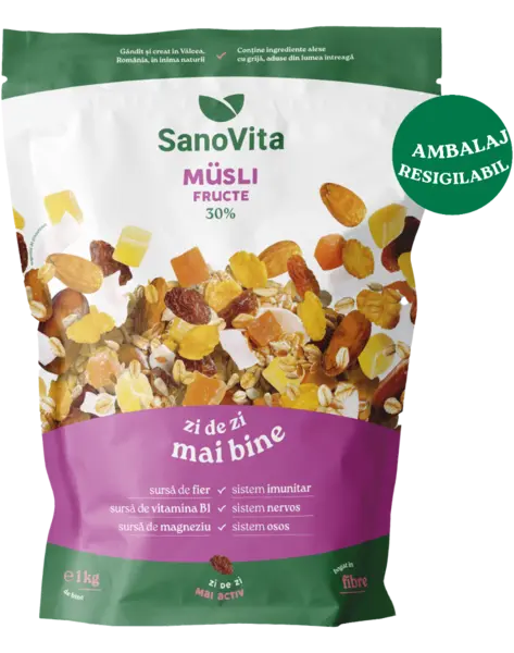 Musli cu fructe, 1kg, SanoVita