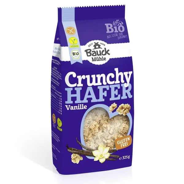 Musli de baza cu ovaz crocant cu vanilie fara gluten, eco - 325 g