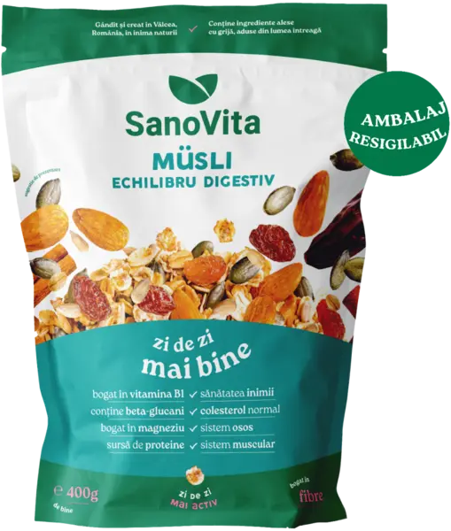 Musli echilibru digestiv, 400g, SanoVita