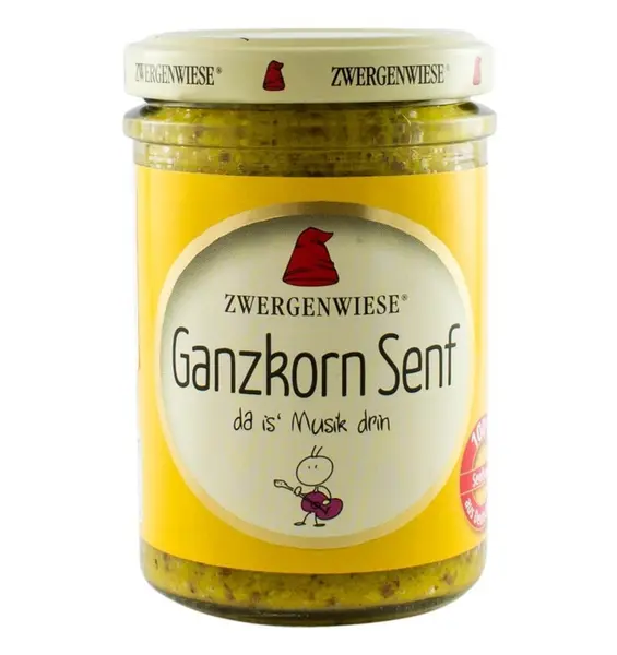 Mustar cu boabe intregi fara gluten, eco - 160 ml