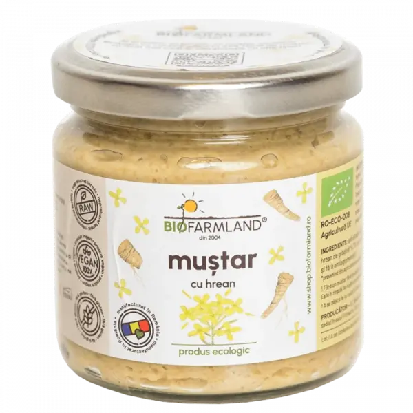 Mustar cu Hrean ecologic - 195g