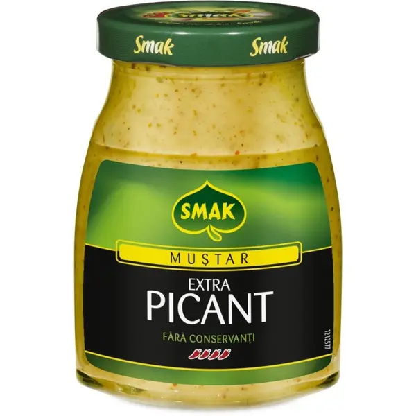 Mustar Extra Picant, Smak, 180 g