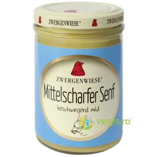 Mustar Usor Picant fara Gluten Ecologic/Bio 160ml