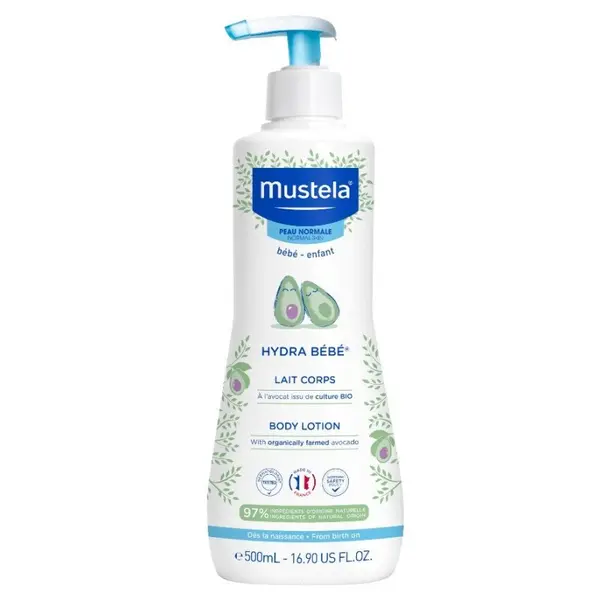 Mustela Hydra loțiune de corp pentru bebeluși, pentru piele normală Volum 500 ml