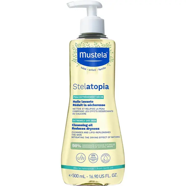 Mustela Stelatopia Cleansing Oil with Organically Farmed Avocado Oil 500ml