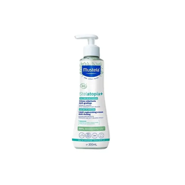 Mustela Stelatopia+ Cremă pentru refacerea barierei lipidice, destinată tenului foarte uscat până la cel atopic Volum 150 ml