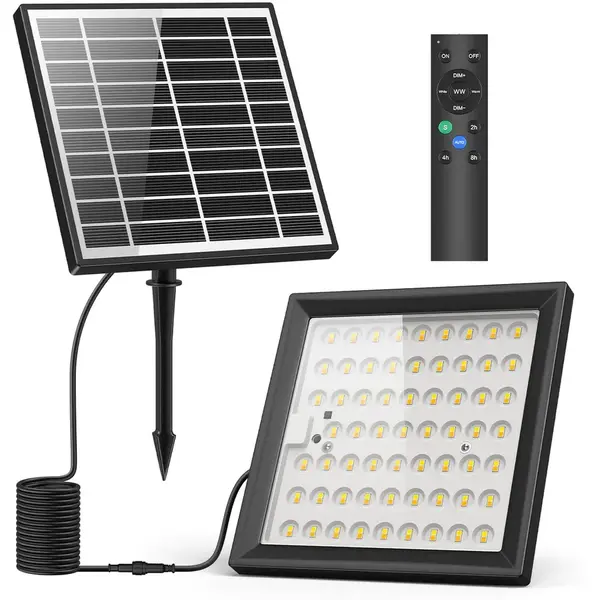 MustWin Proiector LED Ustellar UT88210 30W, Panou solar, IP65, 4500mAh, Telecomanda