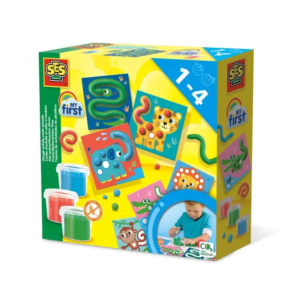 My First , Set creativ cu plastilina si cartonase cu animale (SES)