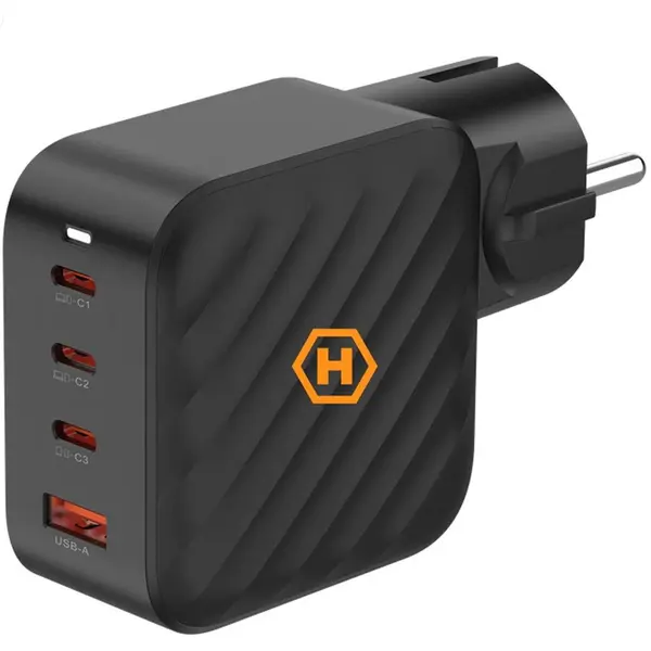 Myphone Incarcator Hammer RapidCharge 100W, 4 porturi USB, tehnologie Power Delivery, Negru