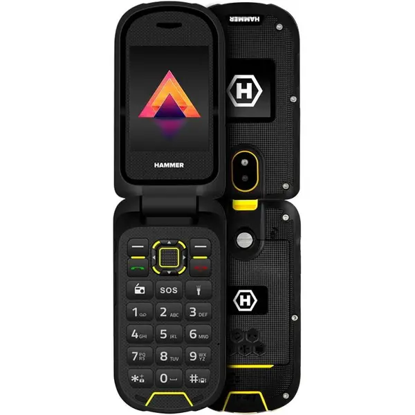 Myphone Telefon Mobil Hammer Bow LTE 4G Flip, Dual SIM, 48 MB RAM, 128 MP, 2.4 inch, 2MP, 1200mAh, Negru