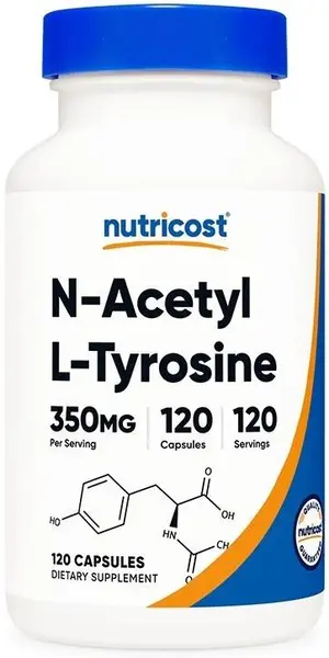 N-Acetyl L- Tyrosine, 350 mg, 120 capsule, Nutricost