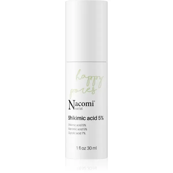 Nacomi Next Level Happy Pores exfoliant de curățare pentru pielea problematică și grasă Shikimic acid 5% 30 ml