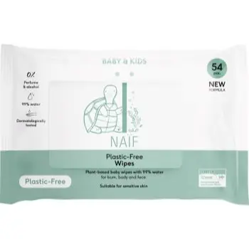 Naif Baby & Kids Plastic Free Wipes Șervețele umede pentru nou-nascuti si copii