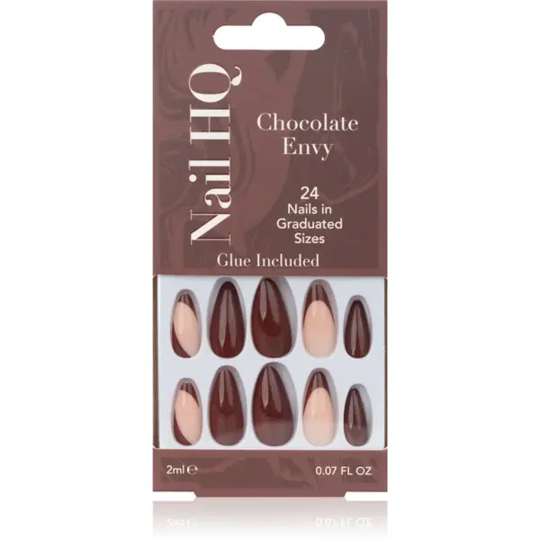 Nail HQ Almond unghii artificiale Chocolate Envy 24 buc