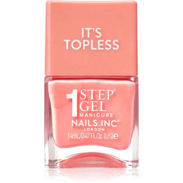 Nails Inc. It’s Topless lac de unghii sub forma de gel pentru un efect de lunga durata culoare Paloma Peach Creme 14 ml