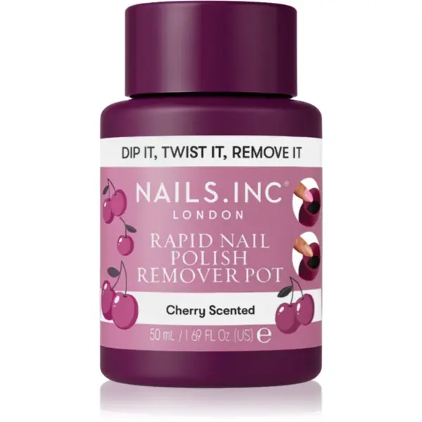 Nails Inc. Rapid Nail Polish Remover Pot Cherry Scented dizolvant pentru oja 50 ml