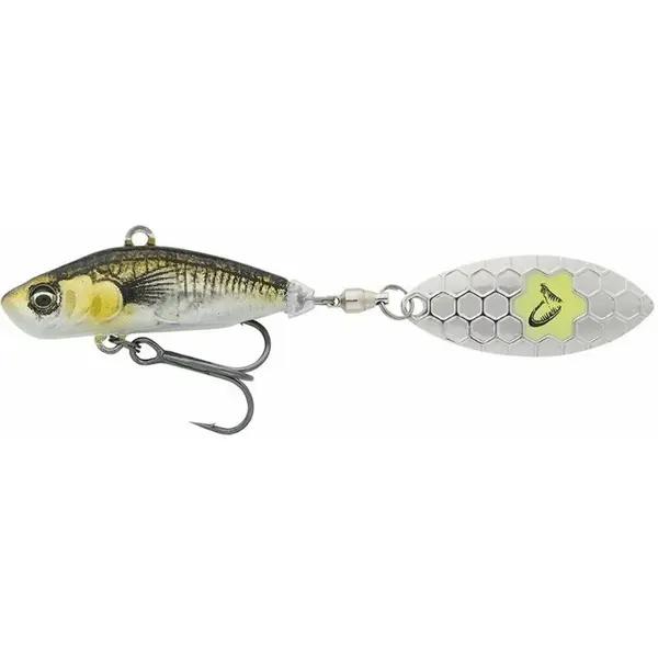 Naluca Spinner 3D Sticklebait Tailspin 6.5cm 9g Sinking Green Silver