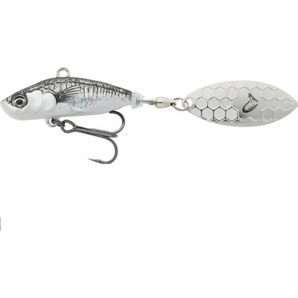 Naluca Spinner 3D Sticklebait Tailspin 8cm 18g Sinking Black Silver