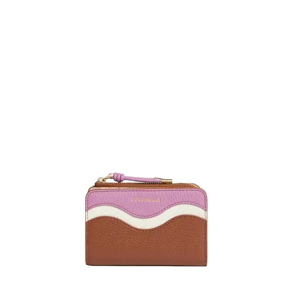 Nami wallet cognac + pearl + jellyfish
