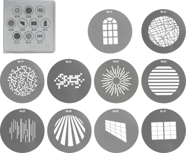 Nanlite GOBO Set 1 dedicat Proiector montura FM, set forme GOBO