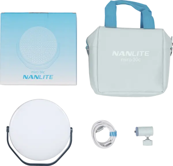 Nanlite Miro 30c LED Full-color Round Panel Light (Midnight Blue)