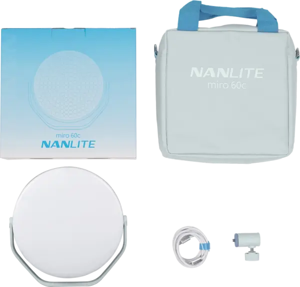 Nanlite Miro 60c LED Full-color Round Panel Light (Mint Blue)
