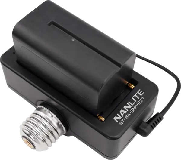 Nanlite NPF Battery Adapter with E27 Head
