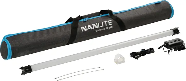 Nanlite PavoTube II 30C Tub LED RGBWW, 117 cm, 60W, 2700K-7500K, G/M Adjust, Baterie, Incarcare PD USB-C, Bluetooth, DMX