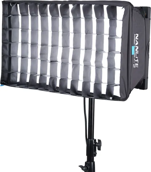 Nanlite SB-PS120-Q Softbox cu Eliberare Rapida si Grid pentru PavoSlim 120B si 120C, Doua Difuzii, Montura Directa, Negru