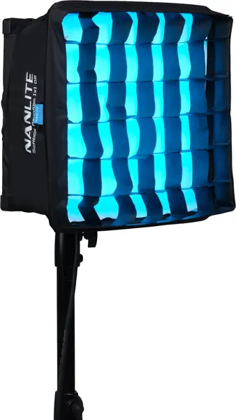 Nanlite SB-PS60-Q Softbox Quick-Release cu Eggcrate pentru PavoSlim 60B/60C, 2 Difuzoare, Design Compresibil, Montare Rapida