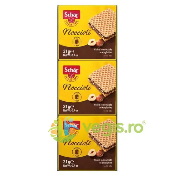 Napolitane cu Crema de Alune fara Gluten Noccioli 63g