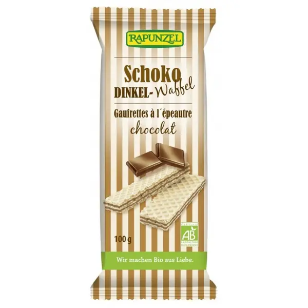 Napolitane cu crema de ciocolata, eco - 100 g