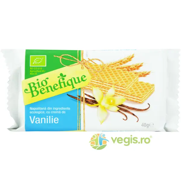 Napolitane cu Vanilie Benefique Ecologice/Bio 40g