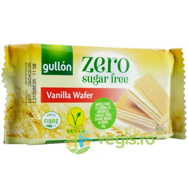 Napolitane cu Vanilie fara Zahar 60g