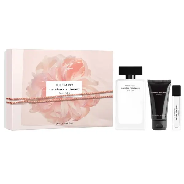 Narciso Rodriguez For Her Pure Musc Set cadou pentru femei Volum EDP 100 ml + EDP 10 ml + 50 ml loțiune de corp