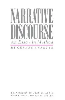 Narrative Discourse, Paperback/Gerard Genette