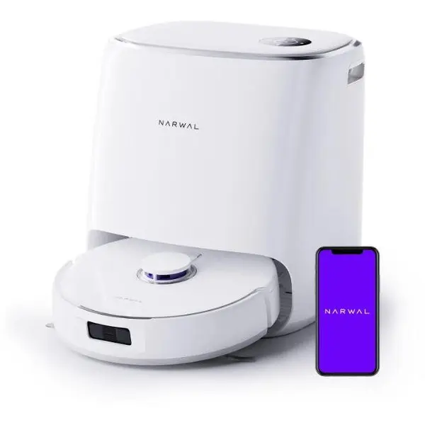 NARWAL Aspirator robot Narwal Freo X Ultra, aspiratie 8200Pa, autonomie 210 min, navigare tri-laser, depozitare praf 7 saptamani, Google Alexa Siri, harta 3D, Alb