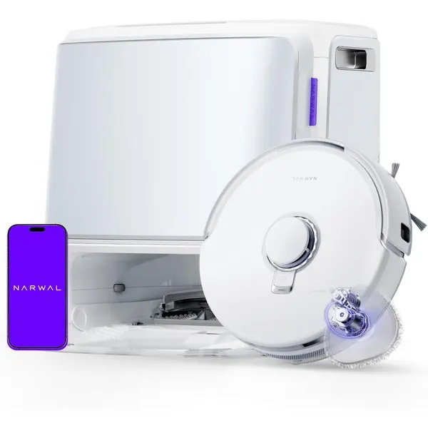 NARWAL Aspirator robot Narwal Freo Z10 Ultra, Autonomie 210 minute, 18.000 Pa Asistent vocal, Control prin aplicatie, Argintiu