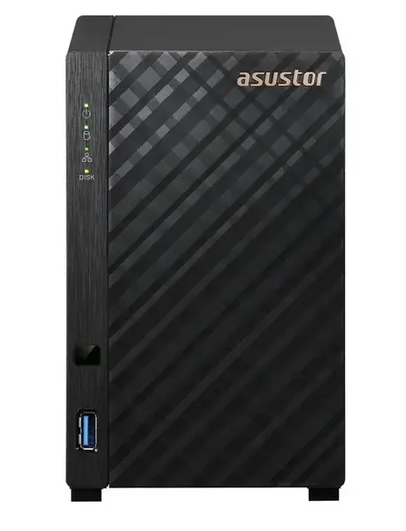 NAS Asustor AS1202T, 2 Bay-uri, Procesor Quad-Core 1.7GHz CPU, 2.5GbE Port, 1GB DDR4 (Negru)