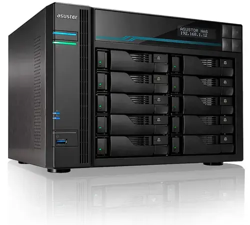 NAS AsusTor AS7110T, 10 Bay-uri, Procesor Intel Xeon E-2224, 8GB DDR4 (Negru)