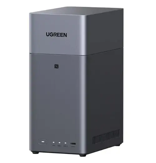 NAS Ugreen DH2300, 2 Bay-uri, CPU cu 8 nuclee A72+A53, 4GB LPDDR4X, LAN 1GbE, HDMI 4K