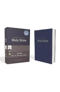 Nasb, Pew and Worship Bible, Hardcover, Blue, 1995 Text, Comfort Print - Zondervan
