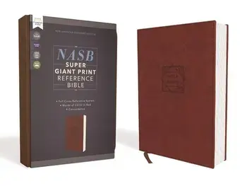 NASB, Super Giant Print Reference Bible, Leathersoft, Brown, Red Letter, 1995 Text, Comfort Print/Zondervan